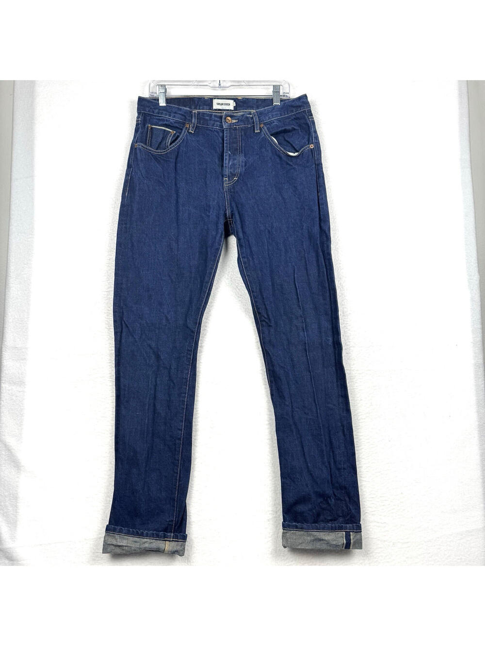Taylor Stitch Selvedge Denim Jeans 33x33 Slim Fit Straight Leg Raw Button Fly